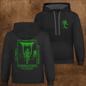 Contrast Hoodie</br>Ronin Kanji & Warrior</br><sup>(with Words)</sup>