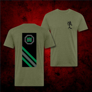 Green Fitted</br>Ronin Kanji & Clan Flag